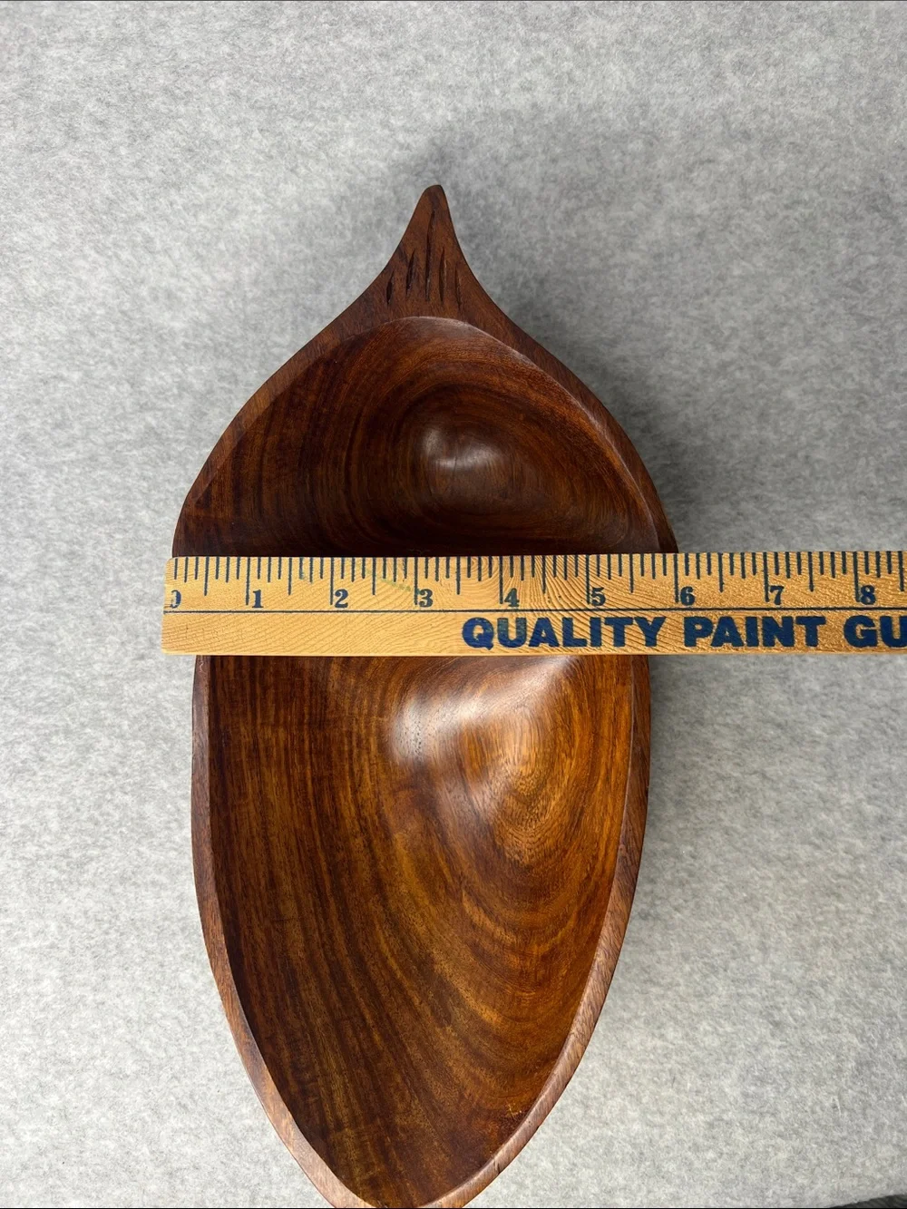 Crate&Barrel Vintage MCM Brown Acorn Wood Divided Serving Dish 12